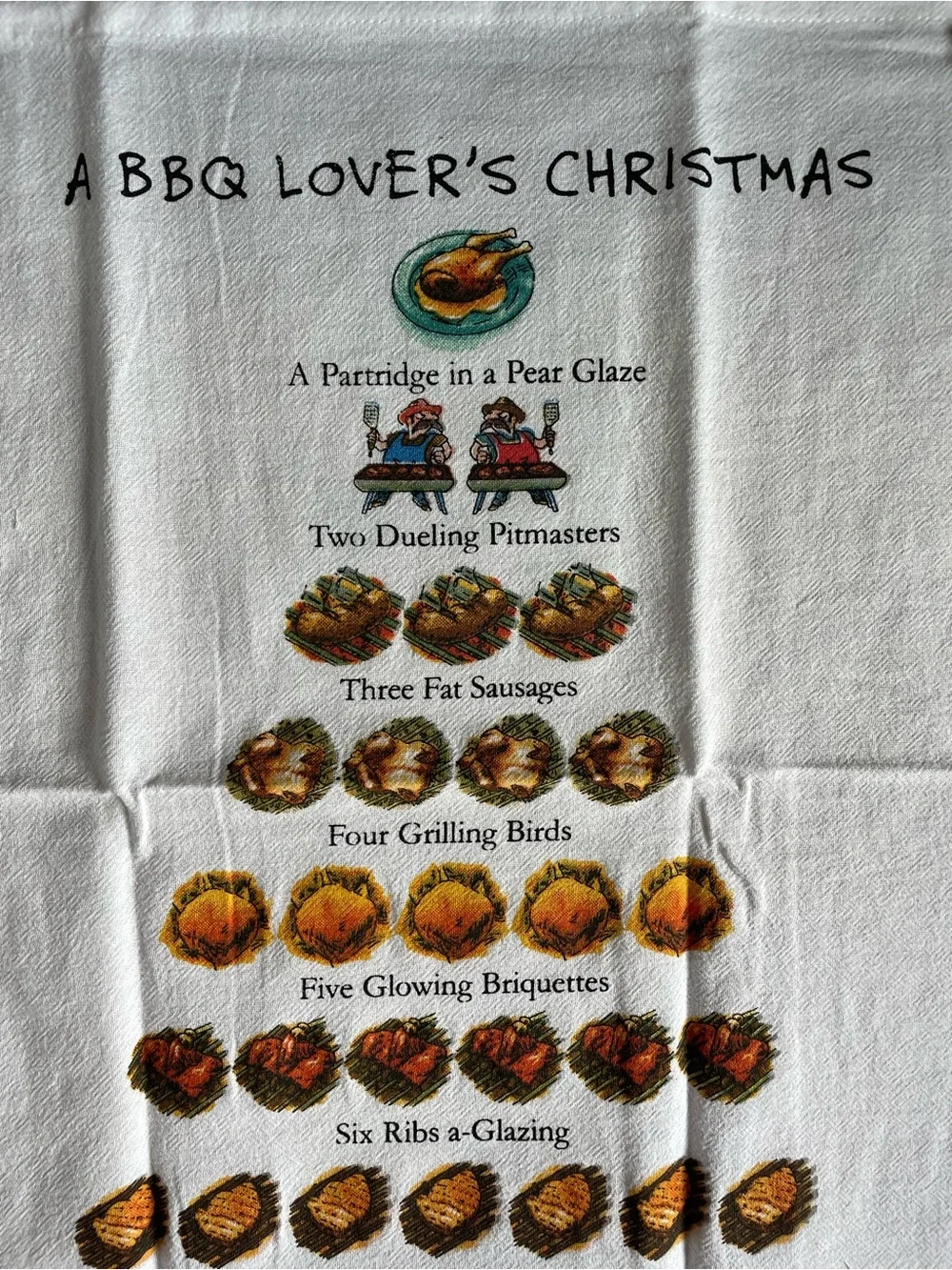 BBQ Lover's Christmas - New Cotton Dishtowel